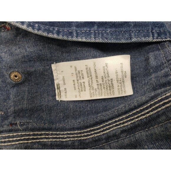 Dickies Denim Overalls Mens 46x34 Blue Jean Carpenter Workwear Pre Owned - Picture 8 of 13